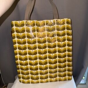 ORLA KIELY ETC Shadow Stem Print Laminate Canvas Large Tote Handbag Purse